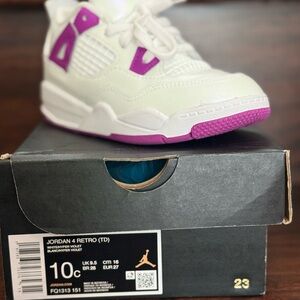 COPY - Jordan White and Purple Sneakers Athletic Design